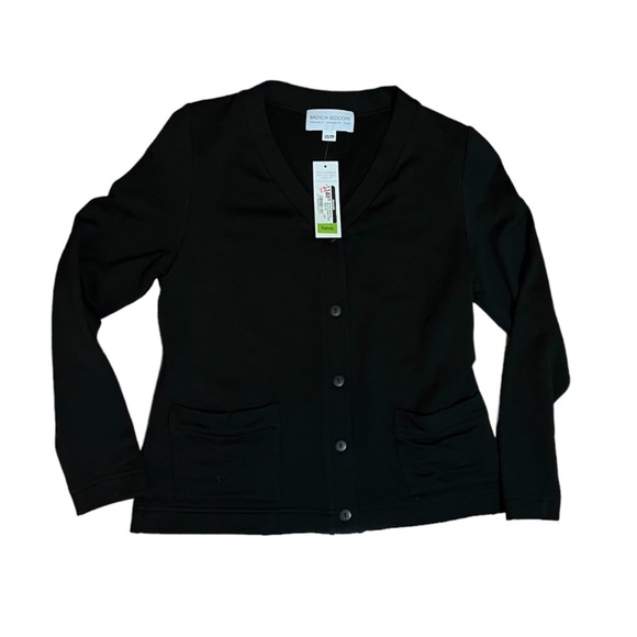 NWT BRENDA BEDDOME Short Cardigan Top - Black - XS - Picture 13 of 13